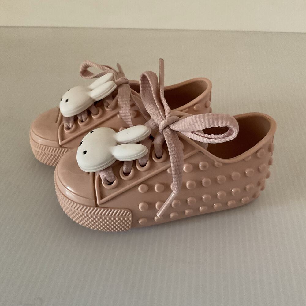 Mini Melissa x Miffy Baby Pink Rubber Sneakers Toddler Size 7/8 Cute Bunny - Picture 4 of 10